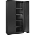 Global Industrial EZ Assemble Steel Storage Cabinet, 36W x 18D x 72H, Black 361872BK